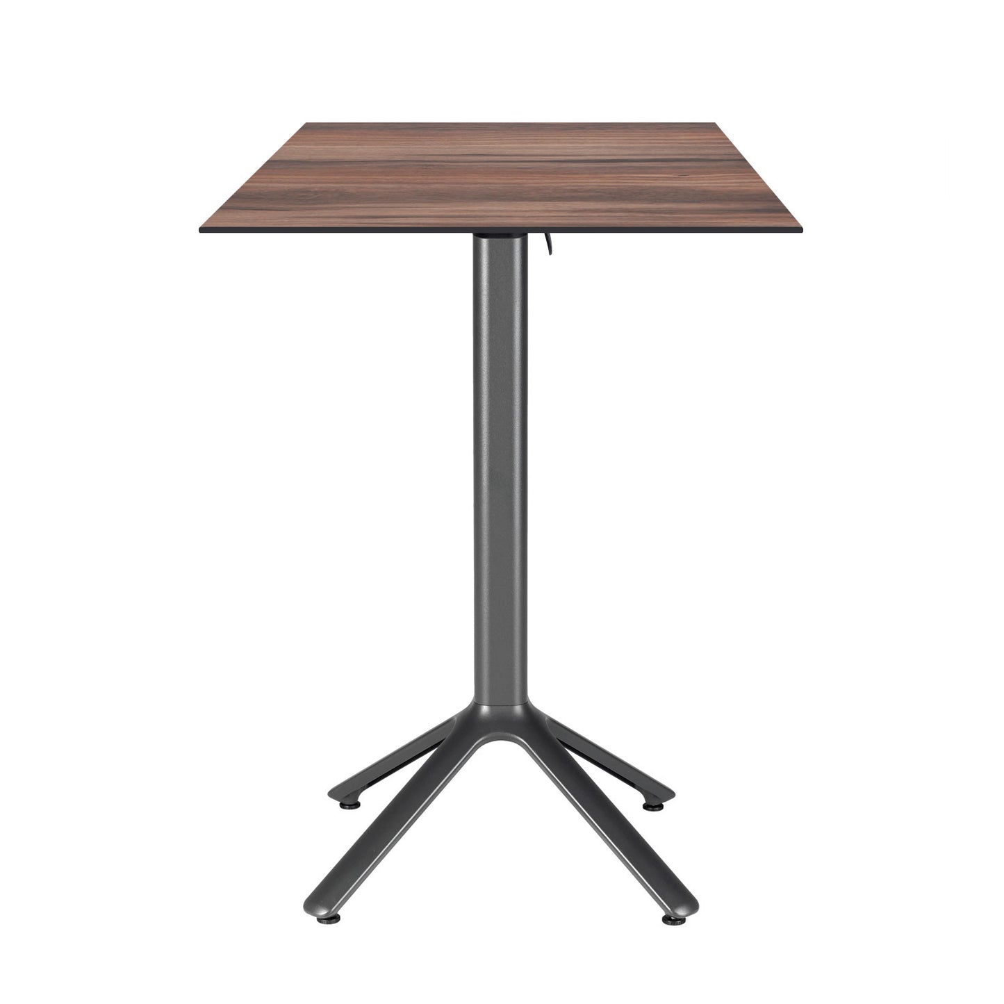 table mange debout terrasse pliable nemo noir 60x60cm chene montagne RestooTab