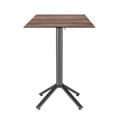 table mange debout terrasse pliable nemo noir 60x60cm chene montagne RestooTab
