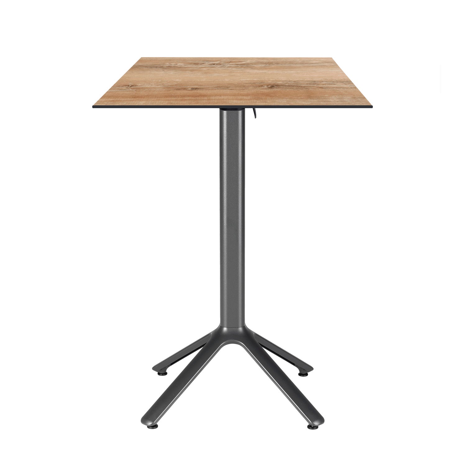 table mange debout terrasse pliable nemo noir 60x60cm chene slovene RestooTab