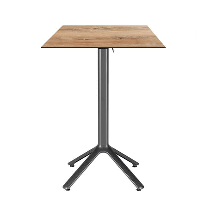 table mange debout terrasse pliable nemo noir 60x60cm chene slovene RestooTab