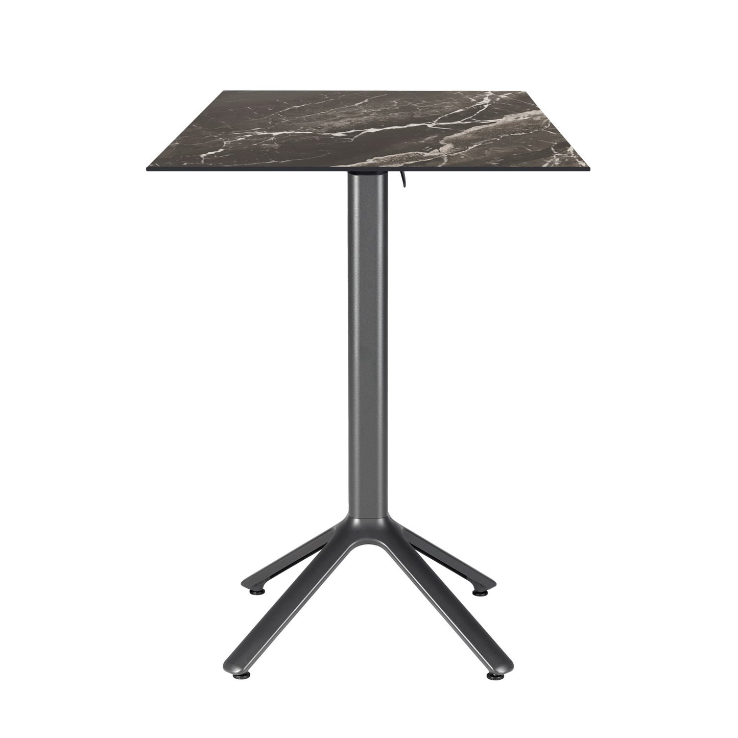 table mange debout terrasse pliable nemo noir 60x60cm marbre royal RestooTab