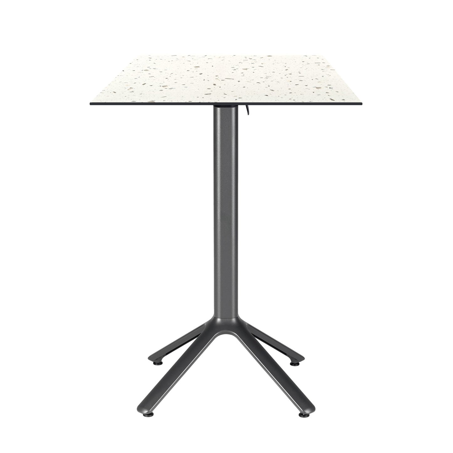 table mange debout terrasse pliable nemo noir 60x60cm terrazzo cassata RestooTab