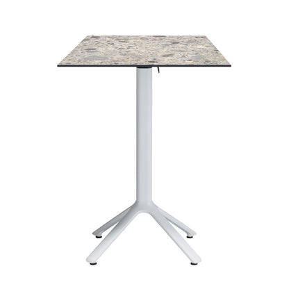 table mange debout terrasse pliable nemo blanc 60x60cm terrazzo cepp RestooTab