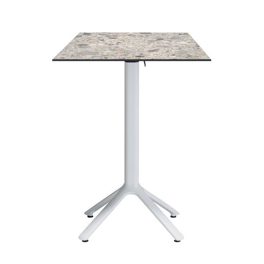 table mange debout terrasse pliable nemo blanc 60x60cm terrazzo cepp RestooTab