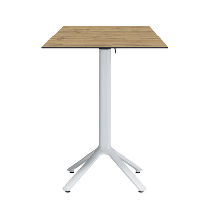 table mange debout terrasse pliable nemo blanc 60x60cm chene armor RestooTab