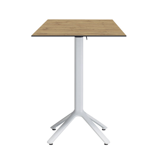 table mange debout terrasse pliable nemo blanc 60x60cm chene armor RestooTab