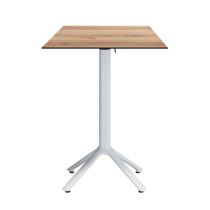 table mange debout terrasse pliable nemo blanc 60x60cm chene delano RestooTab