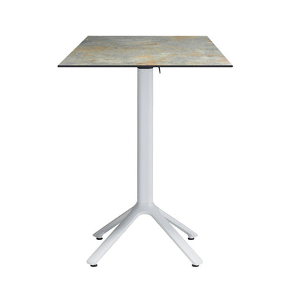 table mange debout terrasse pliable nemo blanc 60x60cm gris rouille RestooTab