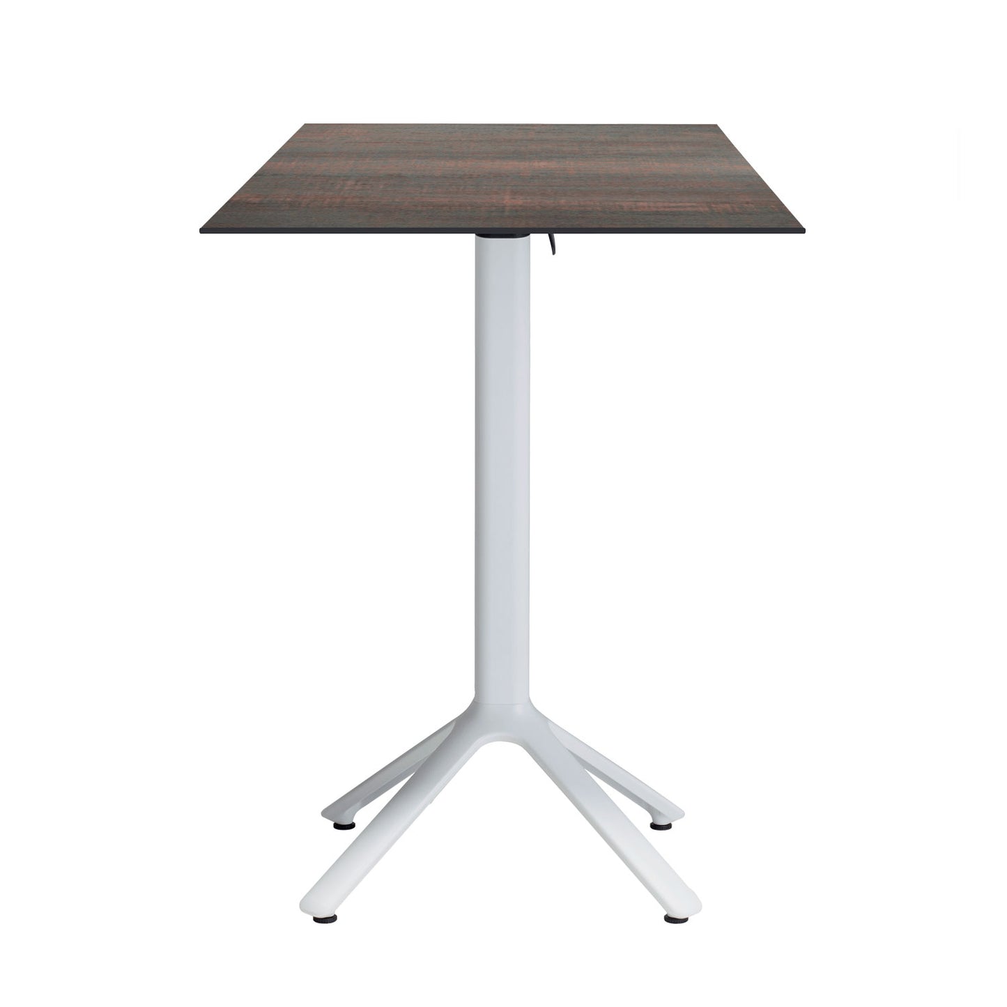 table mange debout terrasse pliable nemo blanc 60x60cm hipster bronze RestooTab