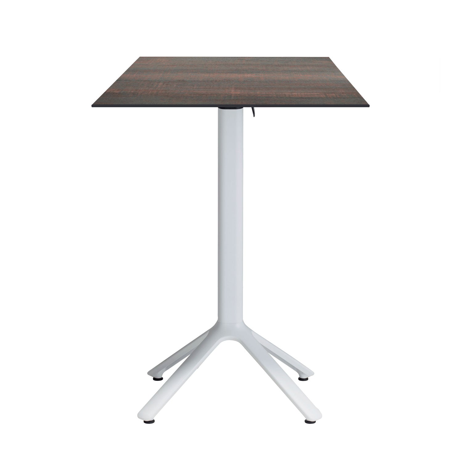 table mange debout terrasse pliable nemo blanc 60x60cm hipster bronze RestooTab