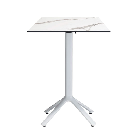 table mange debout terrasse pliable nemo blanc 60x60cm marbre blanc RestooTab