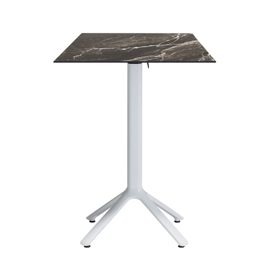 table mange debout terrasse pliable nemo blanc 60x60cm marbre royal RestooTab