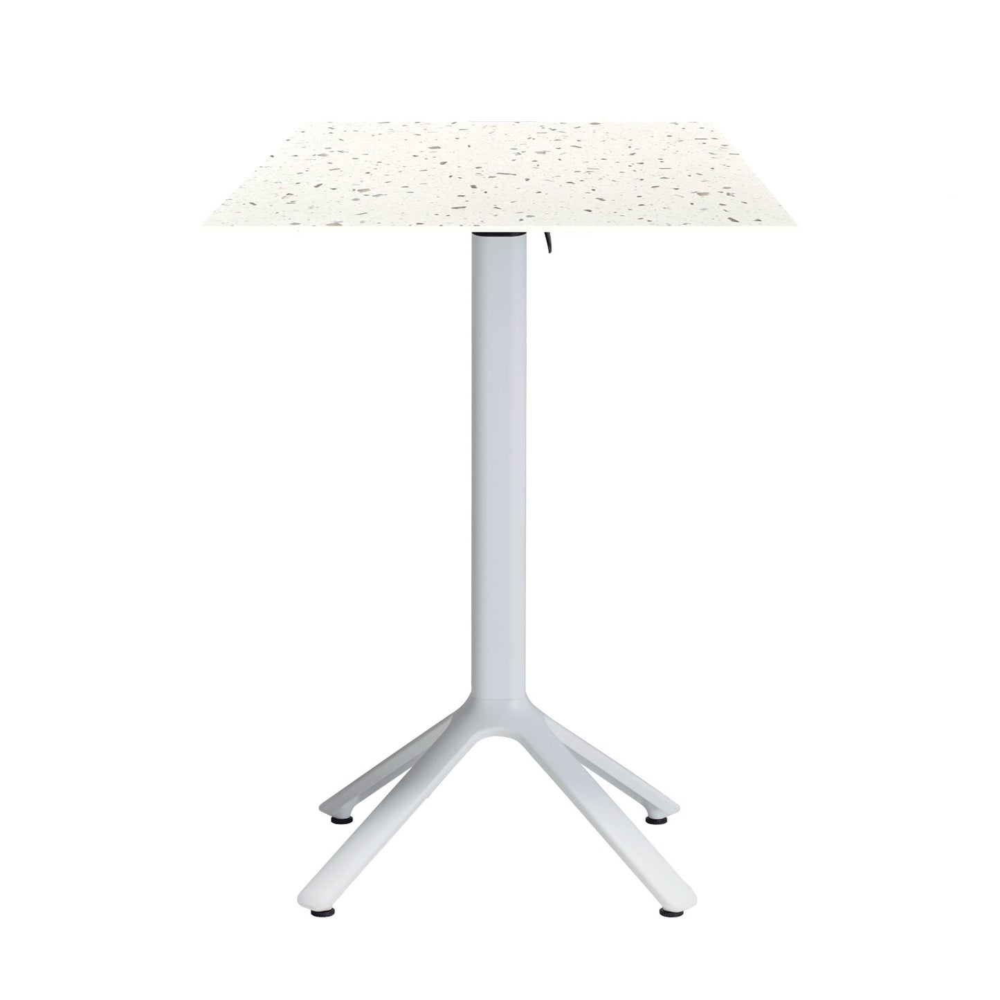 table mange debout terrasse pliable nemo blanc 60x60cm terrazzo cassata ame blanche RestooTab