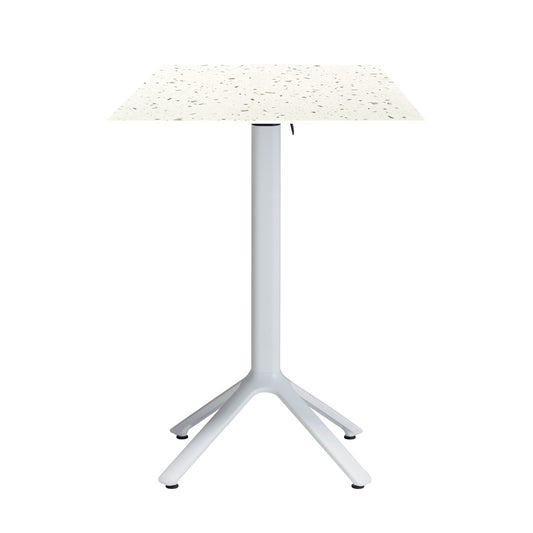 table mange debout terrasse pliable nemo blanc 60x60cm terrazzo cassata ame blanche RestooTab