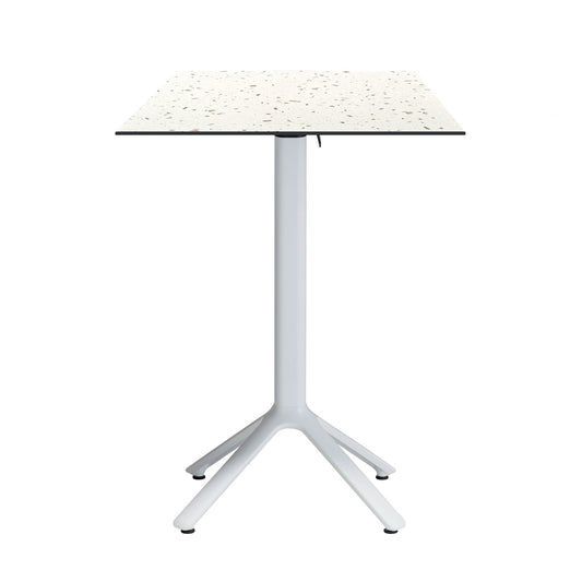table mange debout terrasse pliable nemo blanc 60x60cm terrazzo cassata RestooTab
