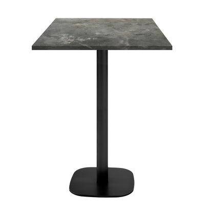 Mange-debout round carré 60x60cm pierre metallisee