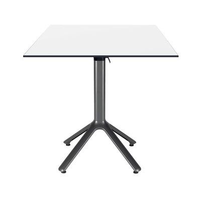 Table de terrasse Nemo noir 70x70cm blanc
