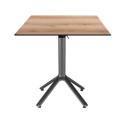 table terrasse pliable nemo noir 70x70cm chene delano RestooTab
