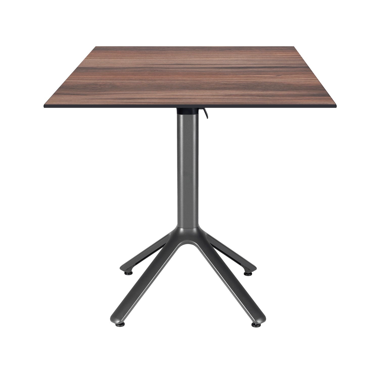 table terrasse pliable nemo noir 70x70cm chene montagne RestooTab