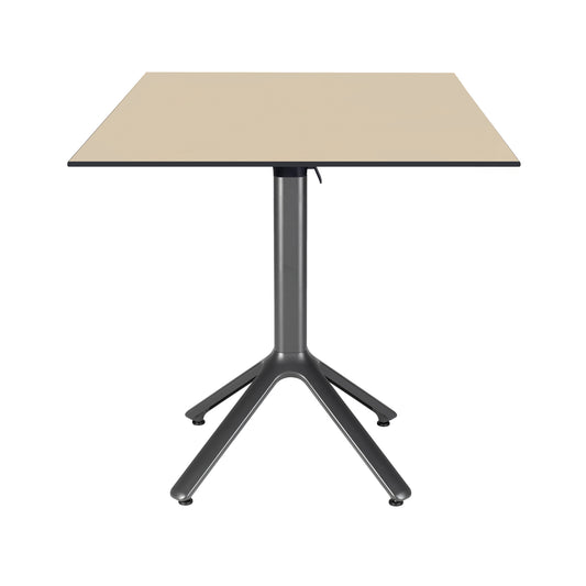 table terrasse pliable nemo noir 70x70cm coquille RestooTab