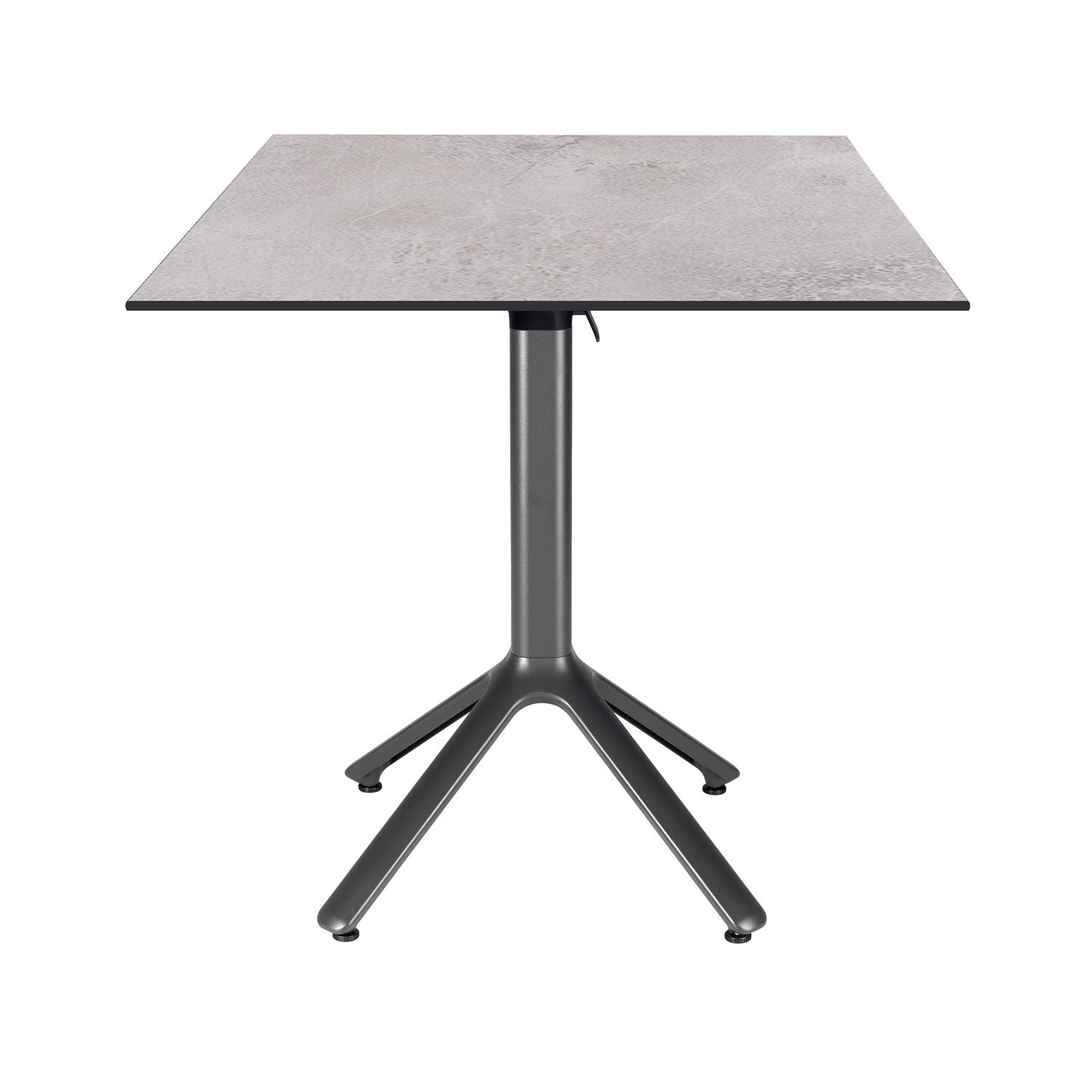 table terrasse pliable nemo noir 70x70cm cuma light RestooTab