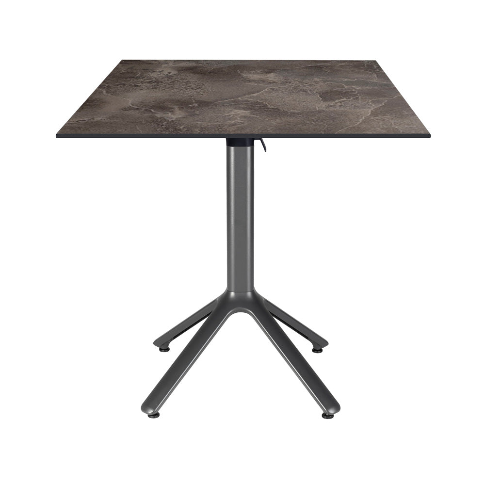 table terrasse pliable nemo noir 70x70cm cuma dark RestooTab