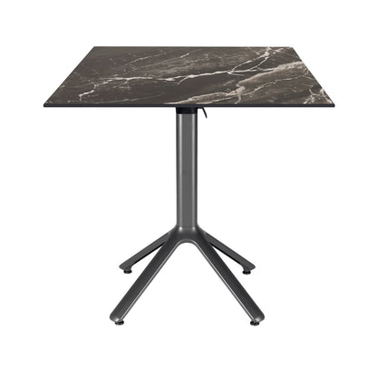 table terrasse pliable nemo noir 70x70cm marbre royal RestooTab