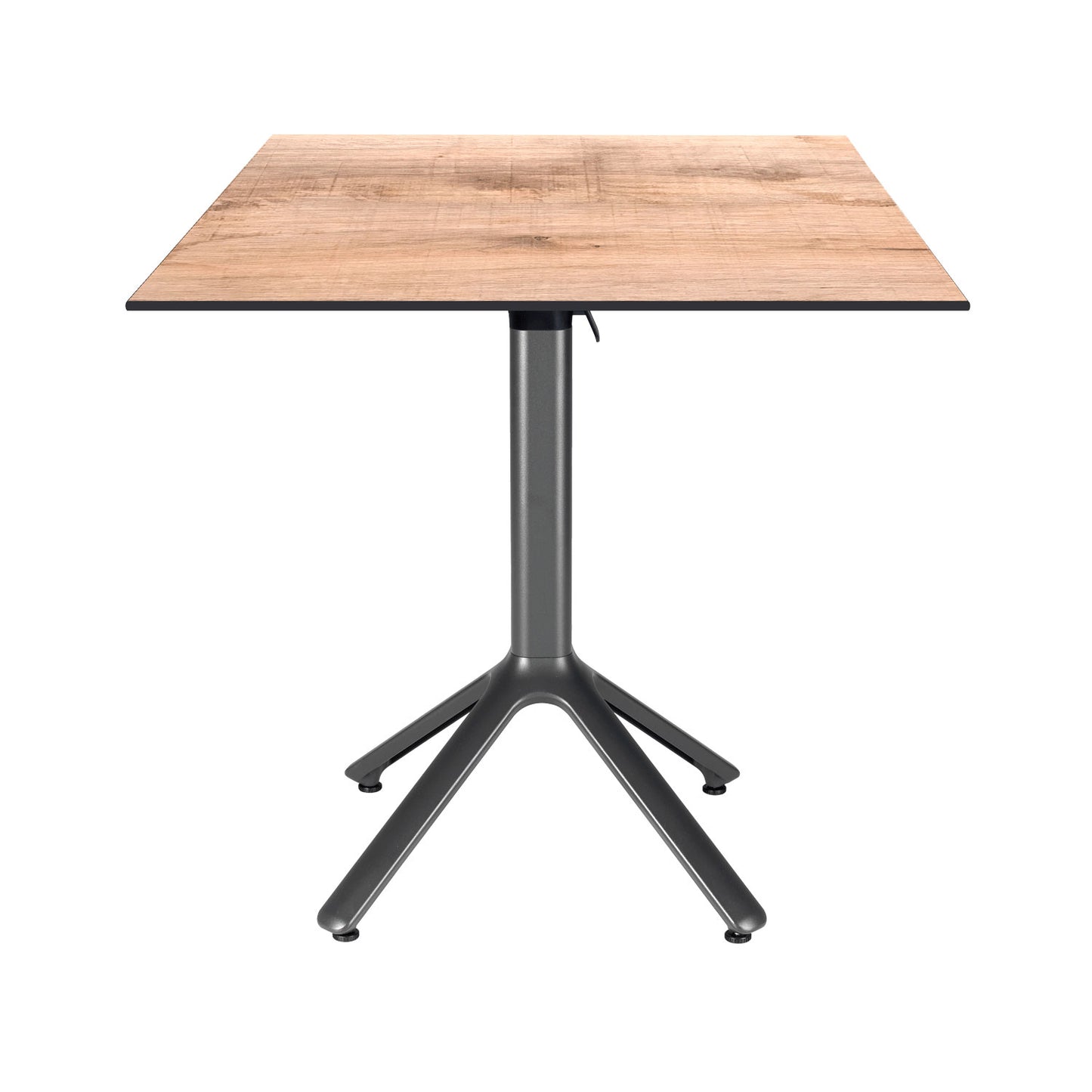 table terrasse pliable nemo noir 70x70cm tanin naturel RestooTab