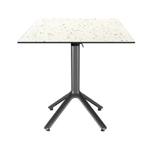 table terrasse pliable nemo noir 70x70cm terrazzo cassata RestooTab