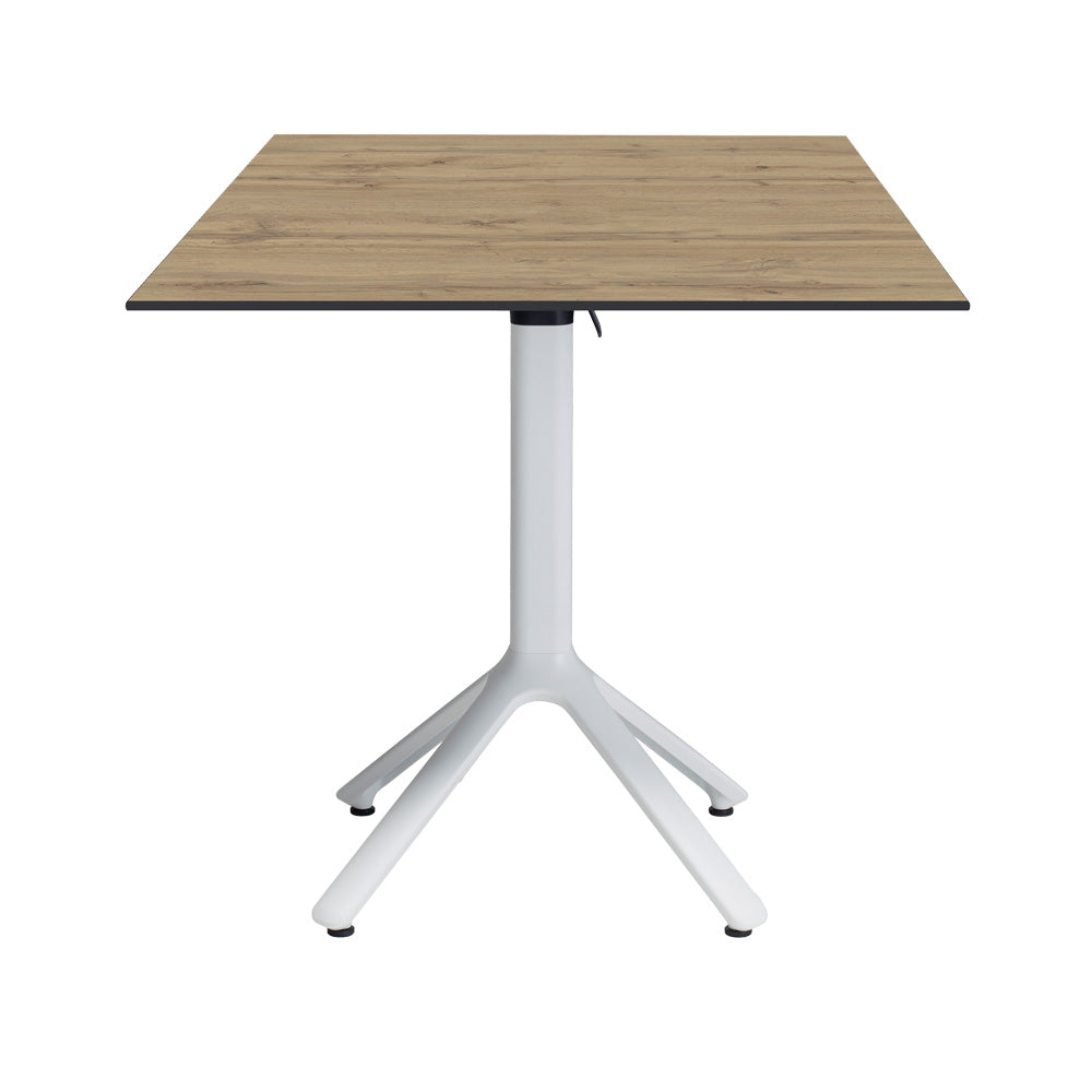 table terrasse pliable nemo blanc 70x70cm chene armor RestooTab