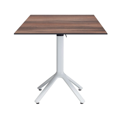 table terrasse pliable nemo blanc 70x70cm chene montagne RestooTab