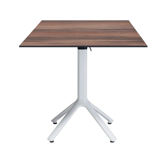 table terrasse pliable nemo blanc 70x70cm chene montagne RestooTab