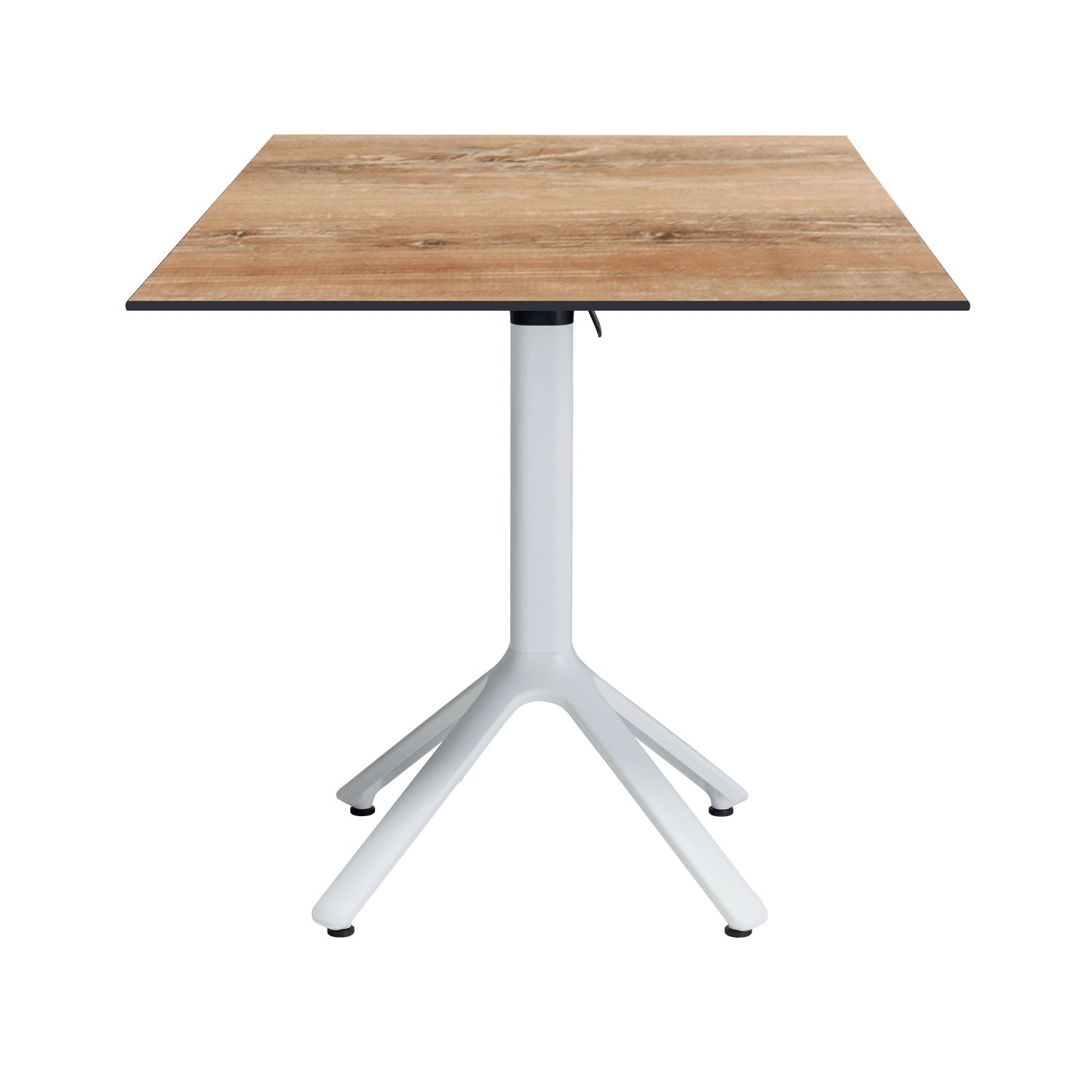 table terrasse pliable nemo blanc 70x70cm chene slovene RestooTab