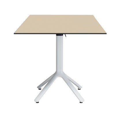 table terrasse pliable nemo blanc 70x70cm coquille RestooTab