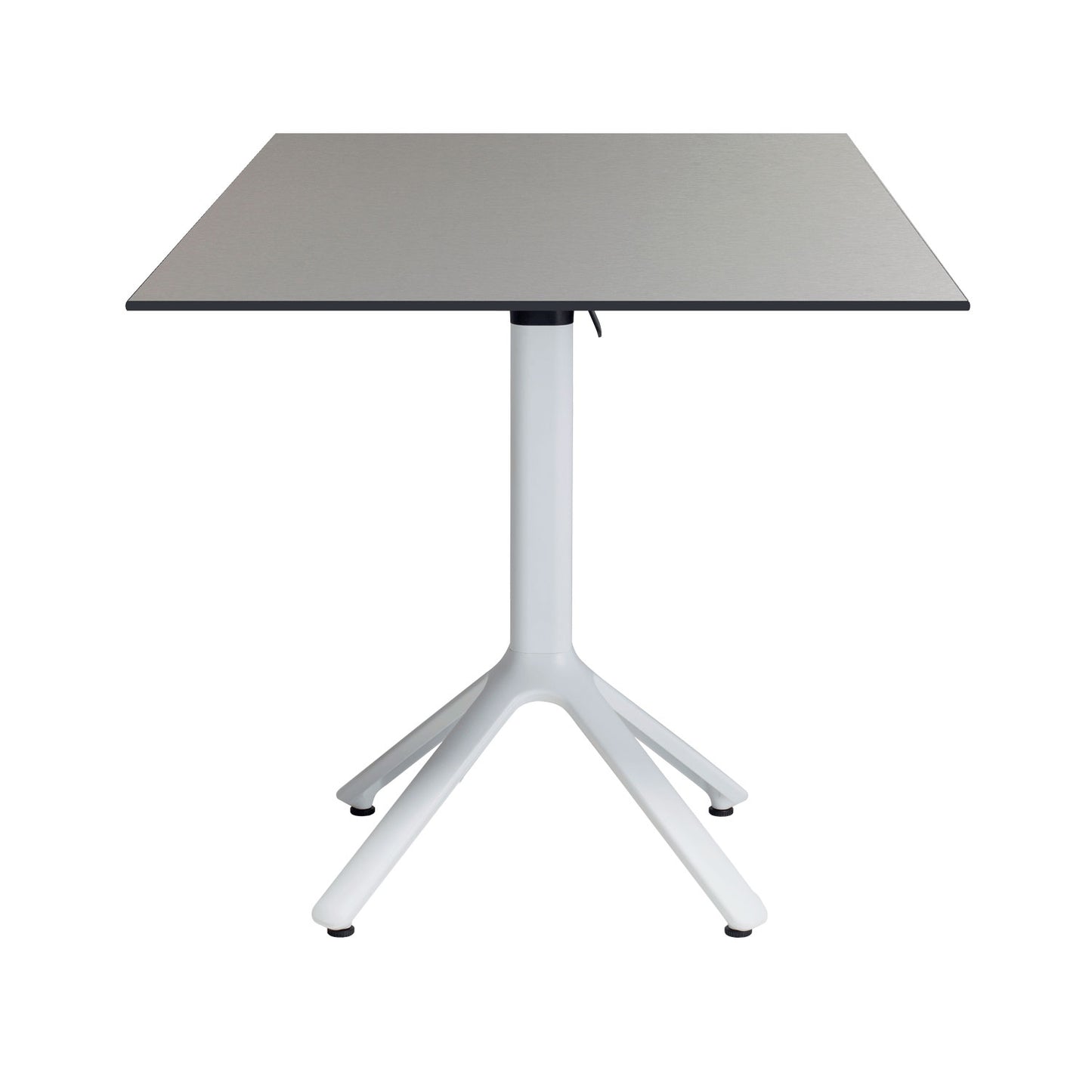 table terrasse pliable nemo blanc 70x70cm gris métallise RestooTab
