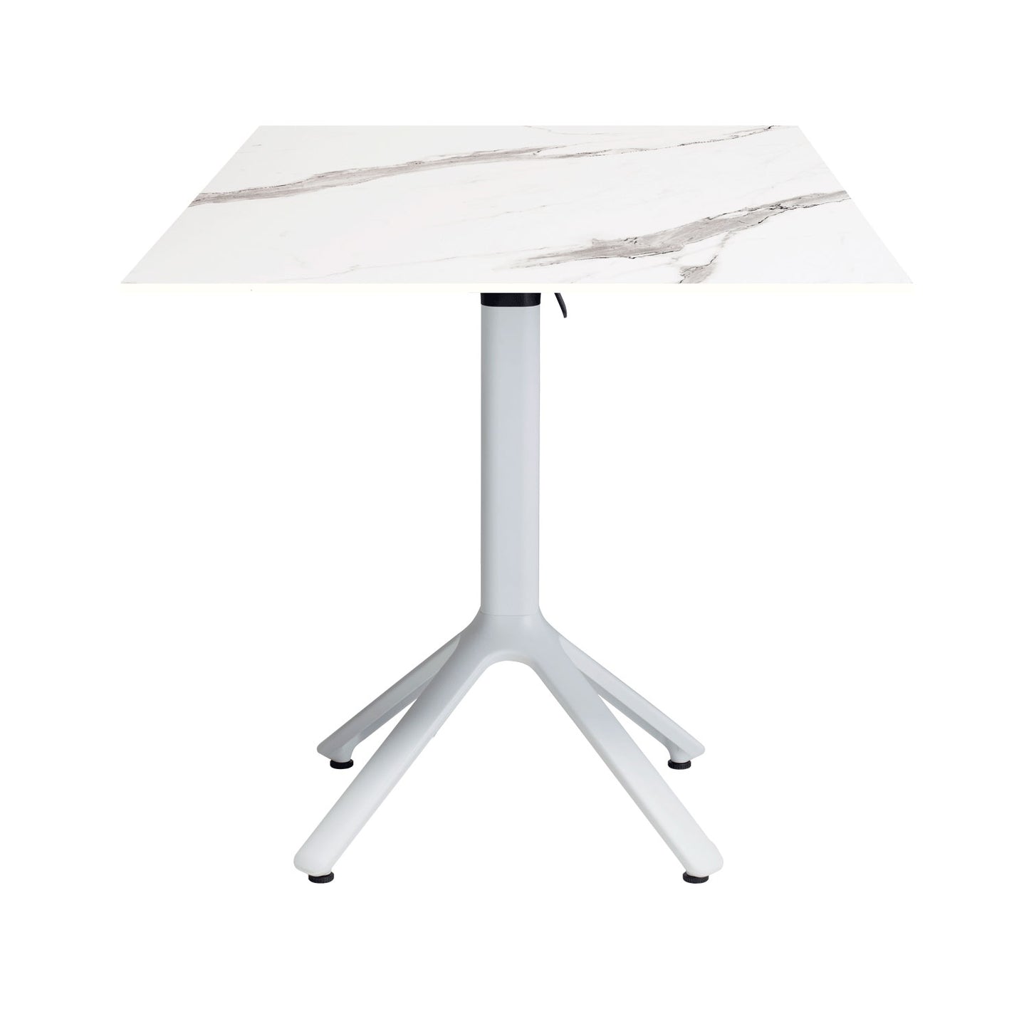 table terrasse pliable nemo blanc 70x70cm marbre blanc ame blanche RestooTab