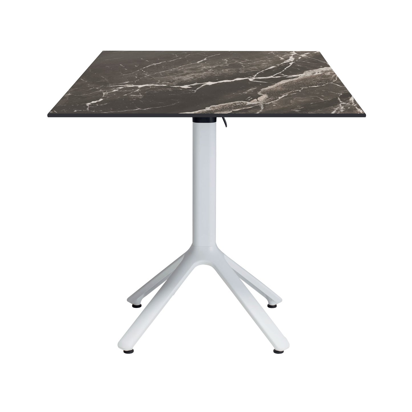 table terrasse pliable nemo blanc 70x70cm marbre royal RestooTab