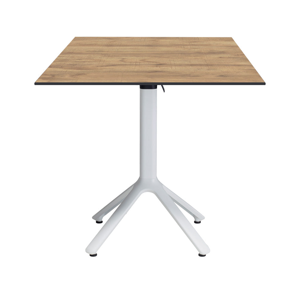 table terrasse pliable nemo blanc 70x70cm tanin clair RestooTab