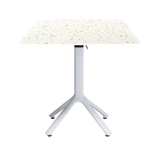 table terrasse pliable nemo blanc 70x70cm terrazzo cassata ame blanche RestooTab